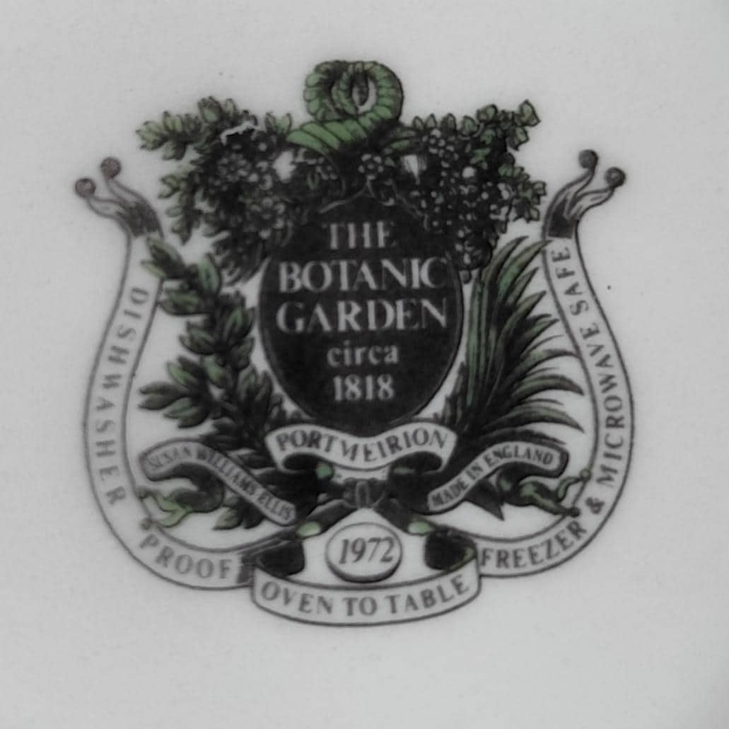 Pichet pot à lait Portmeiron The Botanic Garden en faience blanche Made in England Vintage 1970