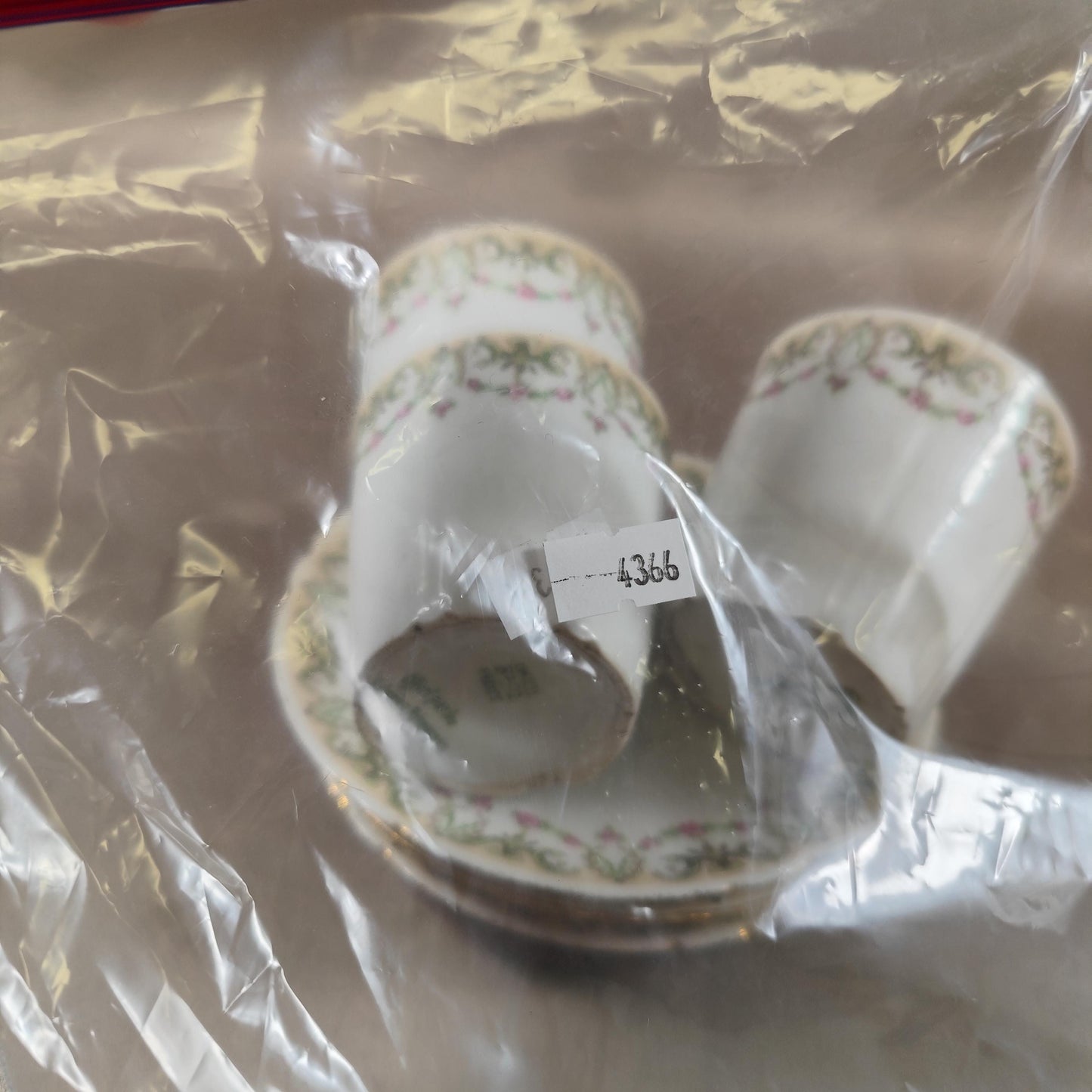 Lot de 3 tasses à café des galeries Rémoises en Porcelaine de Limoges Made in France Vintage 1970