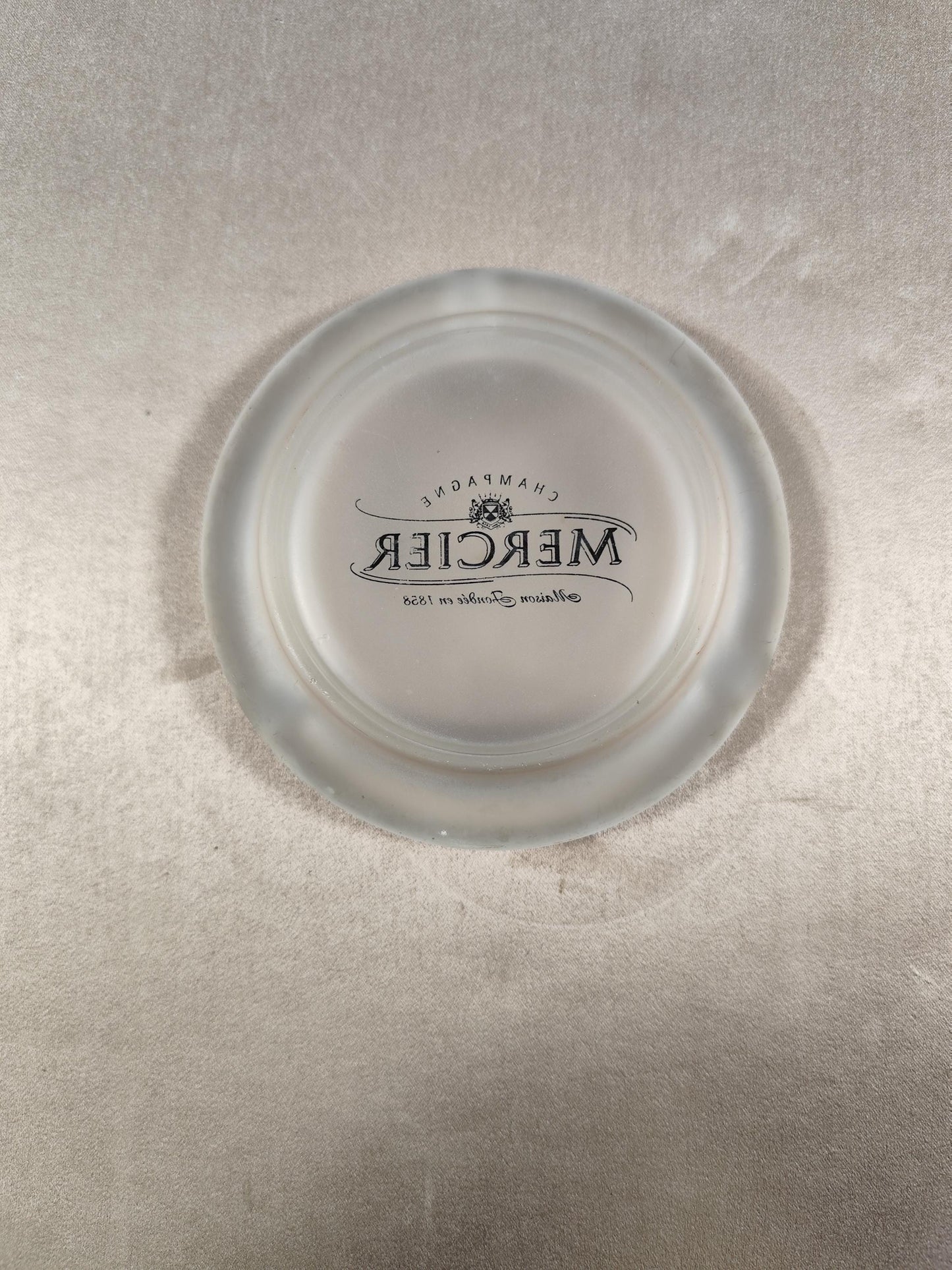 Cendrier Publicitaire Champagne Mercier en verre Made in France Vintage 1970