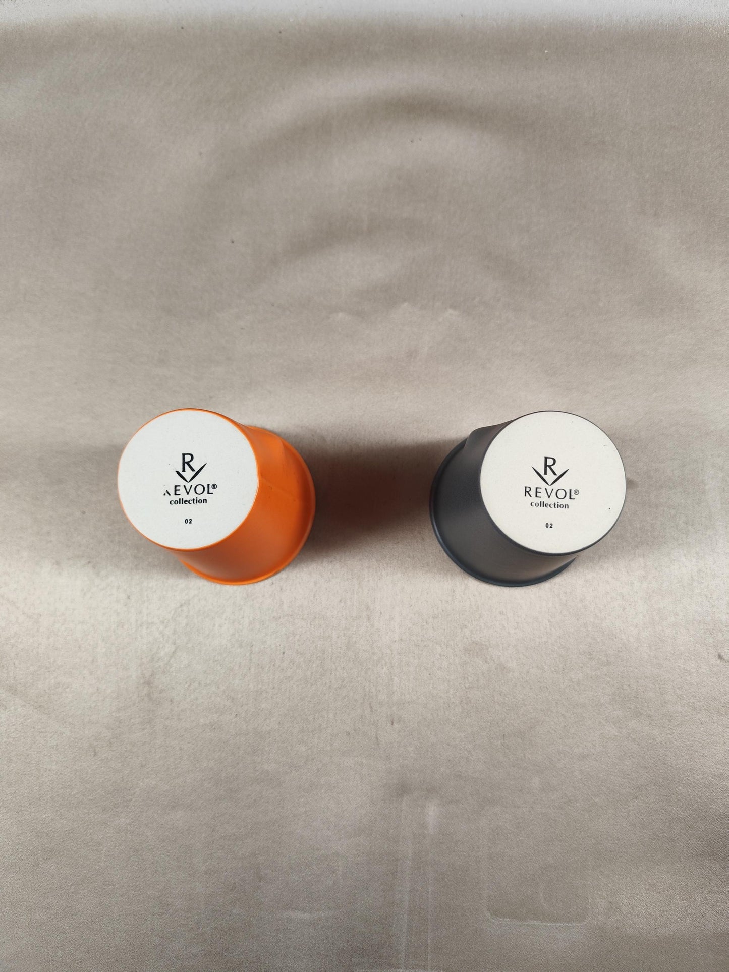 Lot de 2 grand gobelet Froissé REVOL en céramique Made in France Vintage 2000