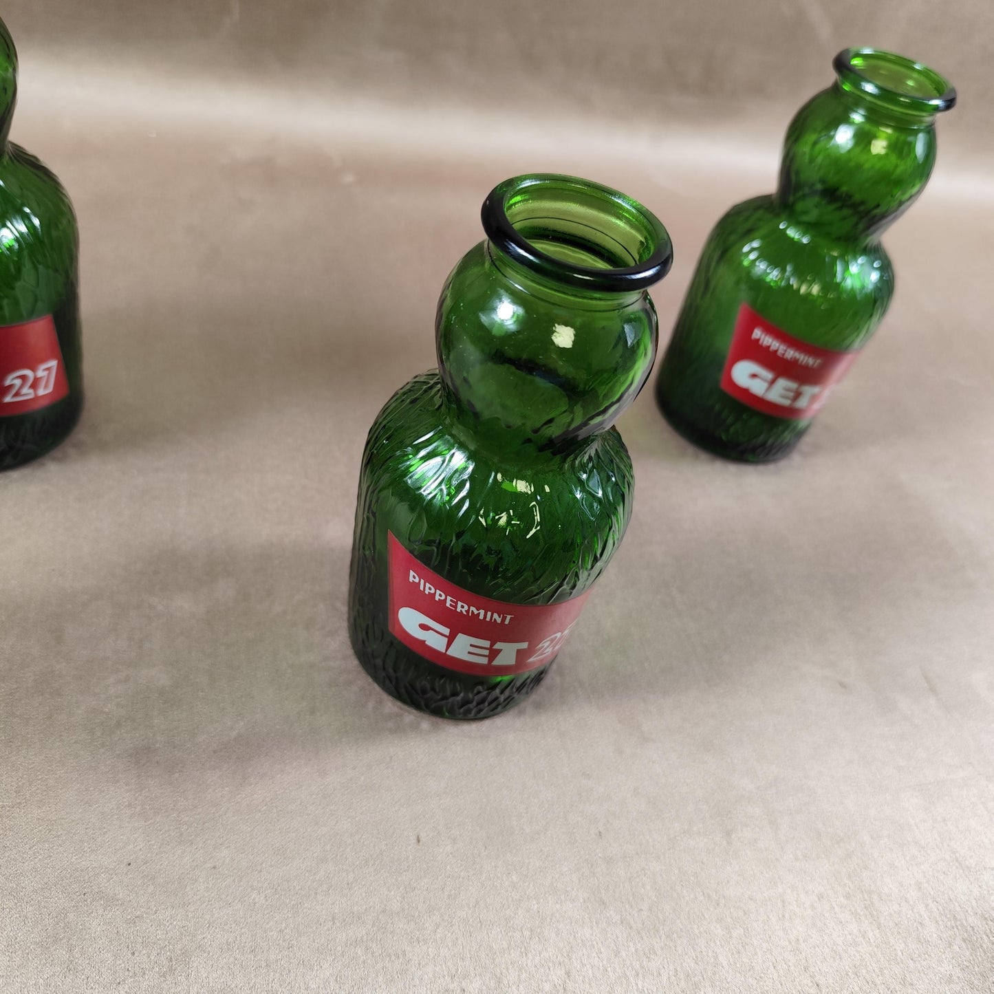 Lot de 3 cruches Get 27 en verre Made in France Vintage 1970