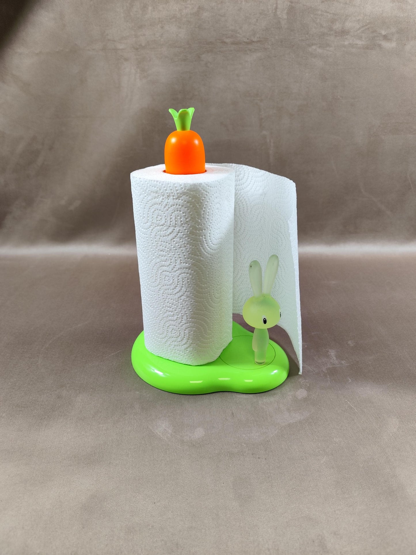 Distributeur d'essuie tout "Bunny & Carrot" design Alessi par Stefano Giovannoni Made in France Vintage 2002