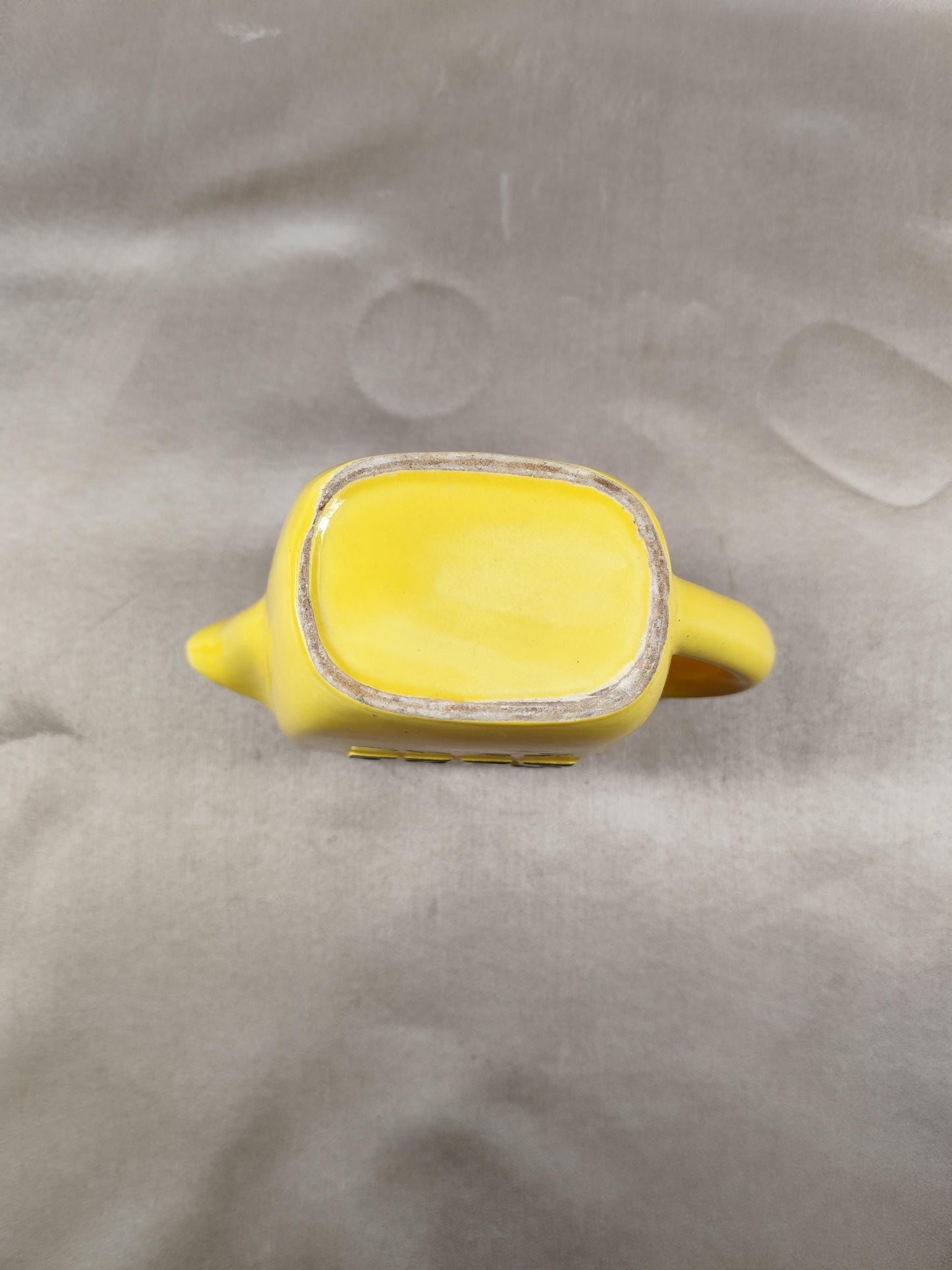 Cruche Suze en céramique jaune Made in France Vintage 1950