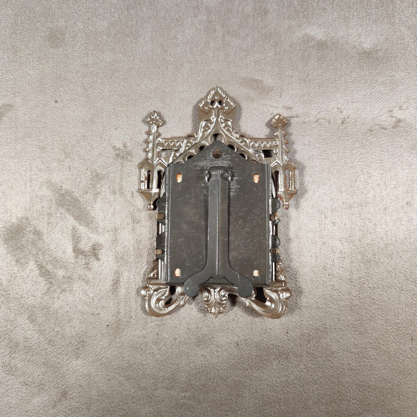 Cadre photo icone orthodoxe en métal Made in France Vintage 1900