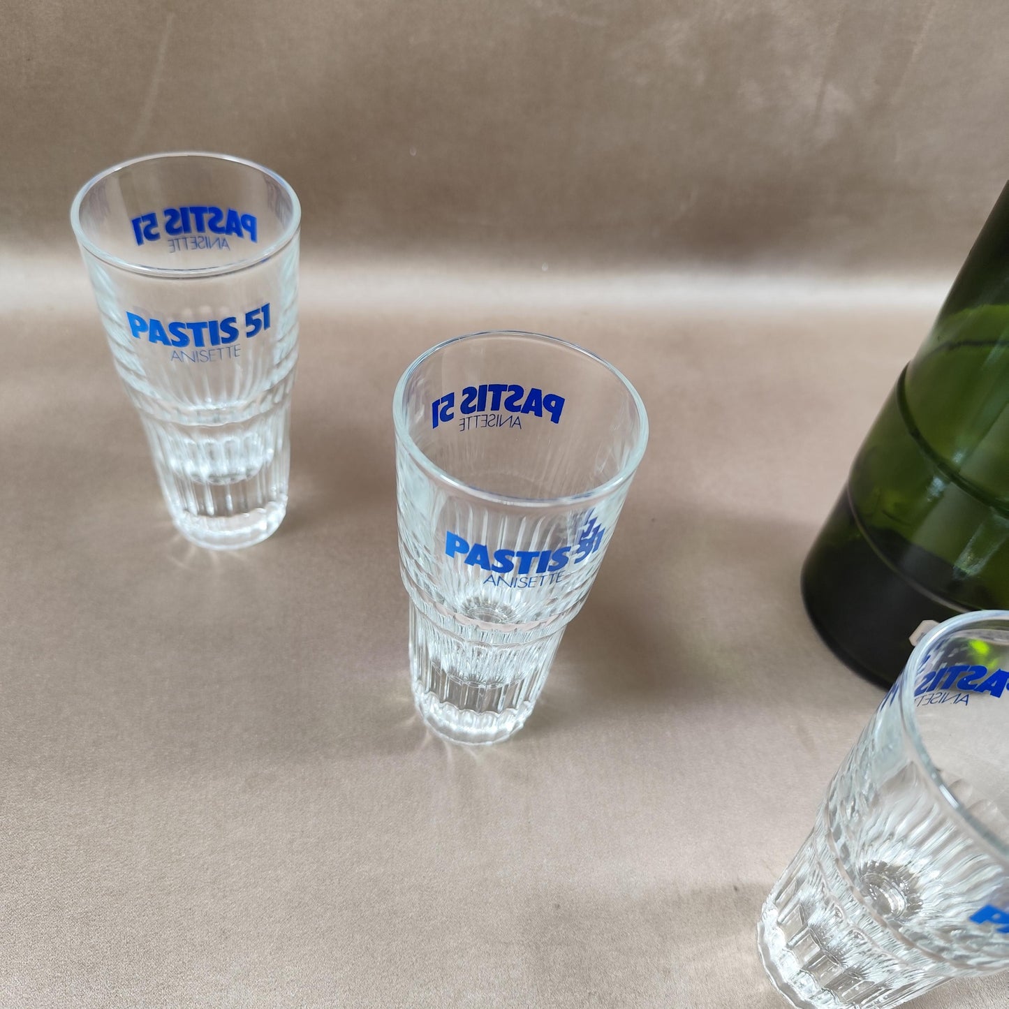 Lot de 6 verres Pastis 51 Anisette Made in France Vintage 1970
