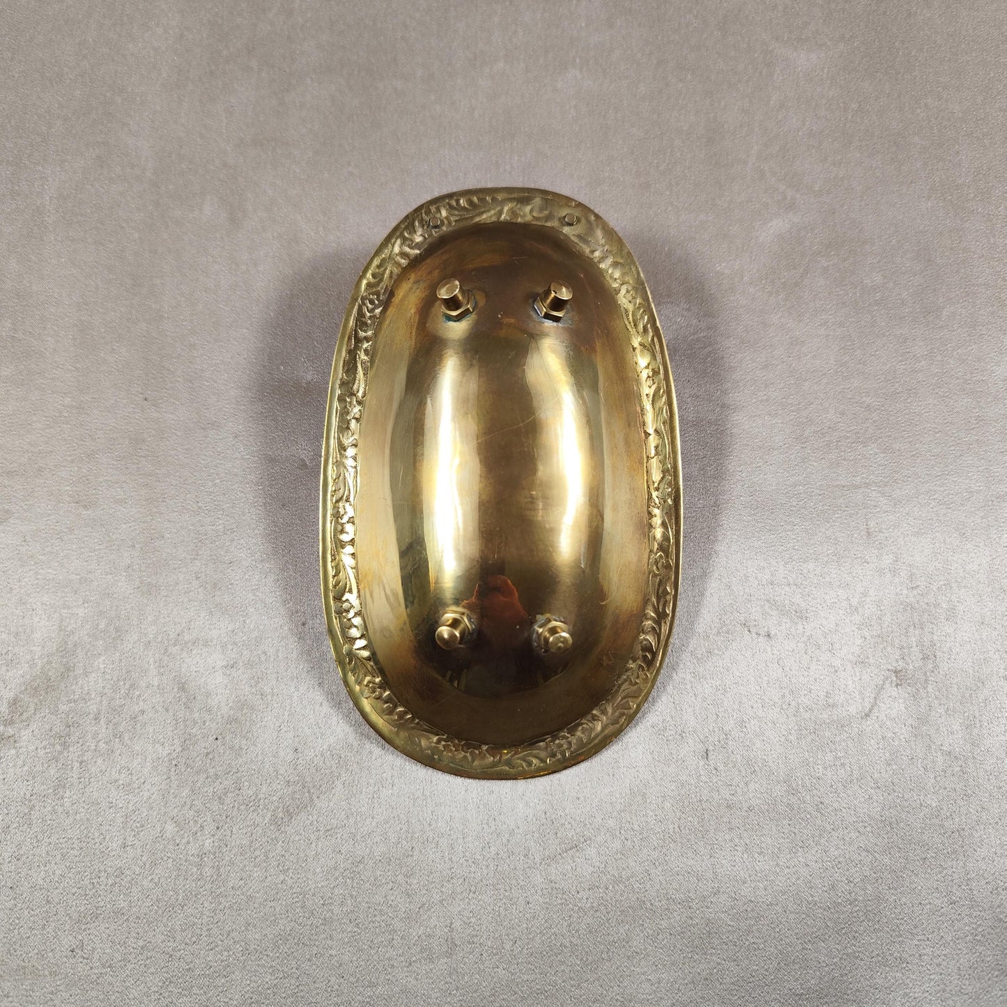 Porte savon en laiton massif en forme de baignoire Made in France 1980