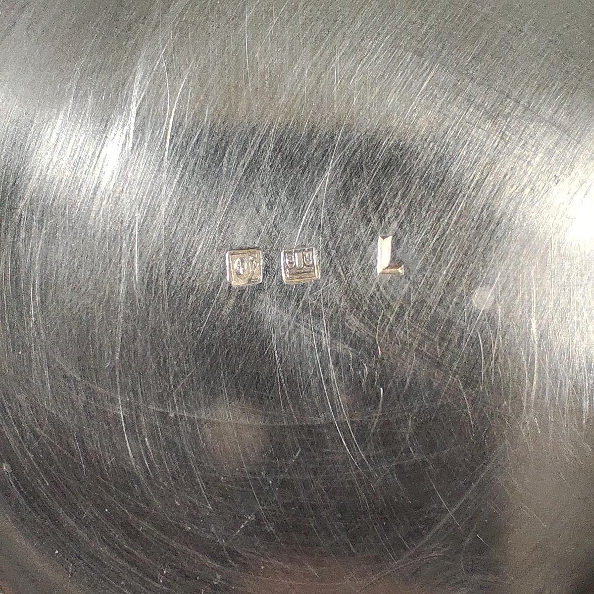 Seau à glaçon Art déco en métal argenté avec poinçon d'orfèvre Made in France Vintage 1950