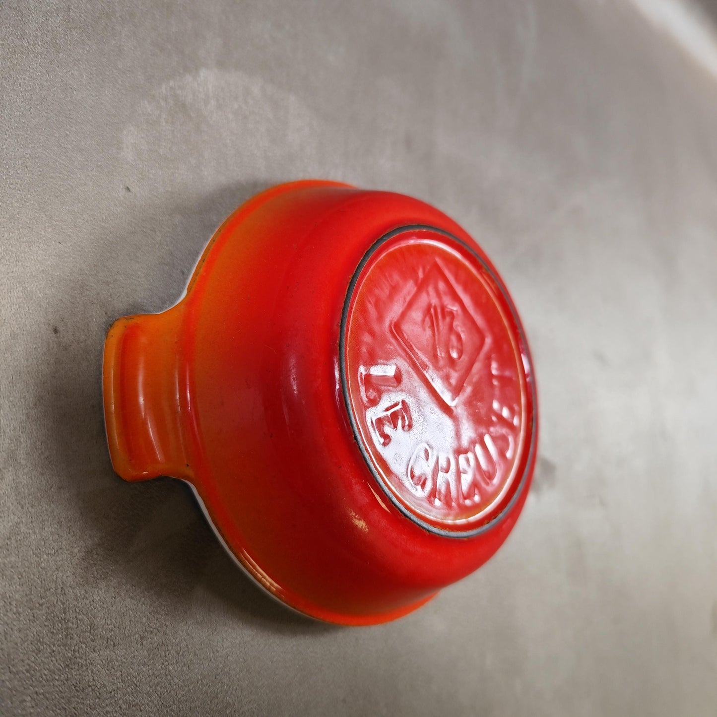 Plat en fonte orange Le Creuset Made in France Vintage 1980