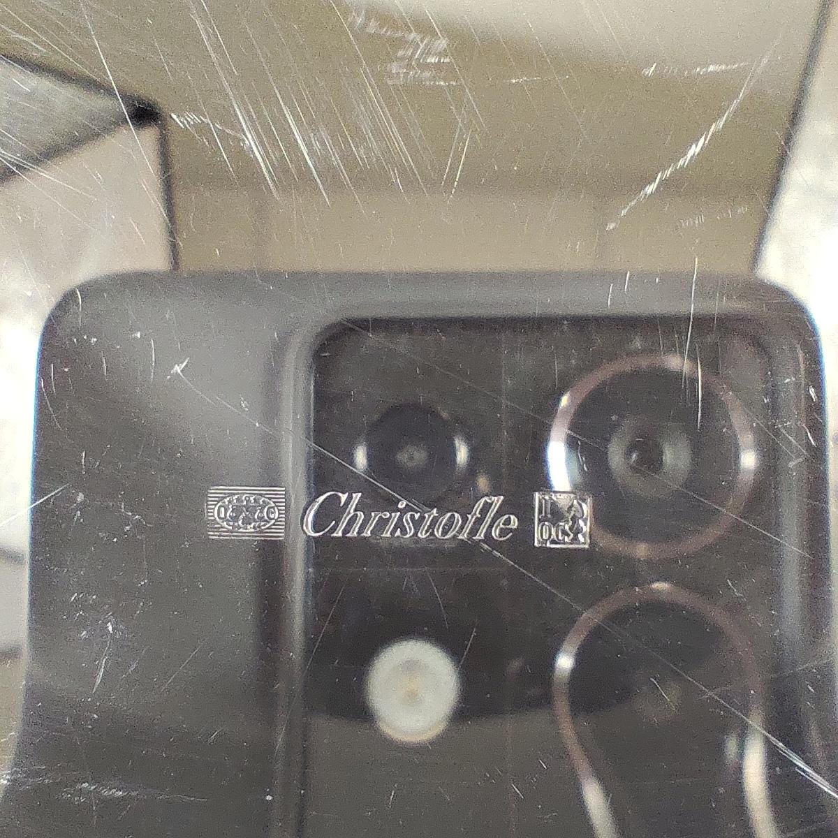 Plat creux Christofle en métal argenté ligne Malmaison avec poinçon d'orfèvre Made in France Vintage 1900