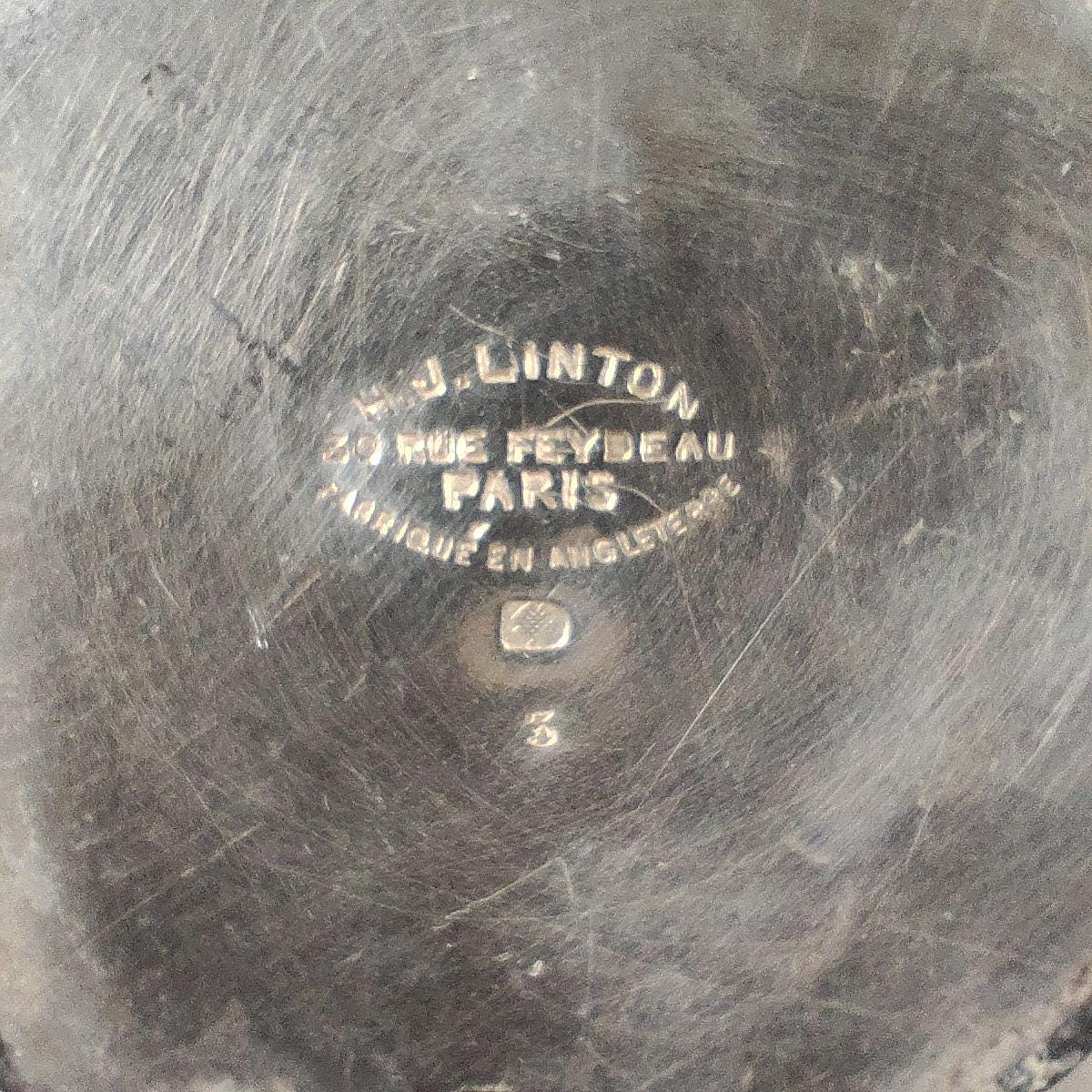 Cafetière en métal argenté HJ Linton Made in England Vintage 1900