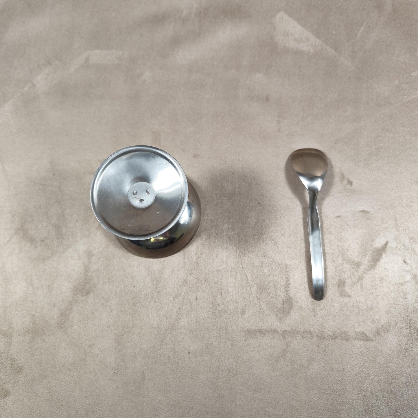 Lot de 6 coupes à glace avec 6 cuillères en inox 18/10 Made in Italy Vintage 1970