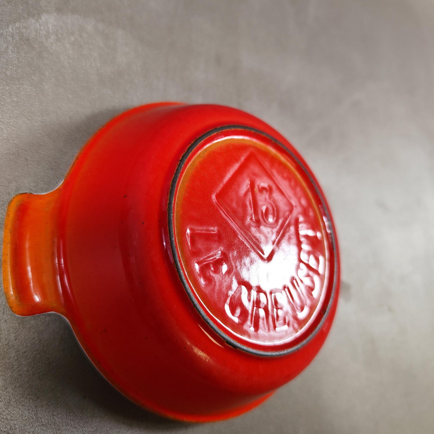 Plat en fonte orange Le Creuset Made in France Vintage 1980