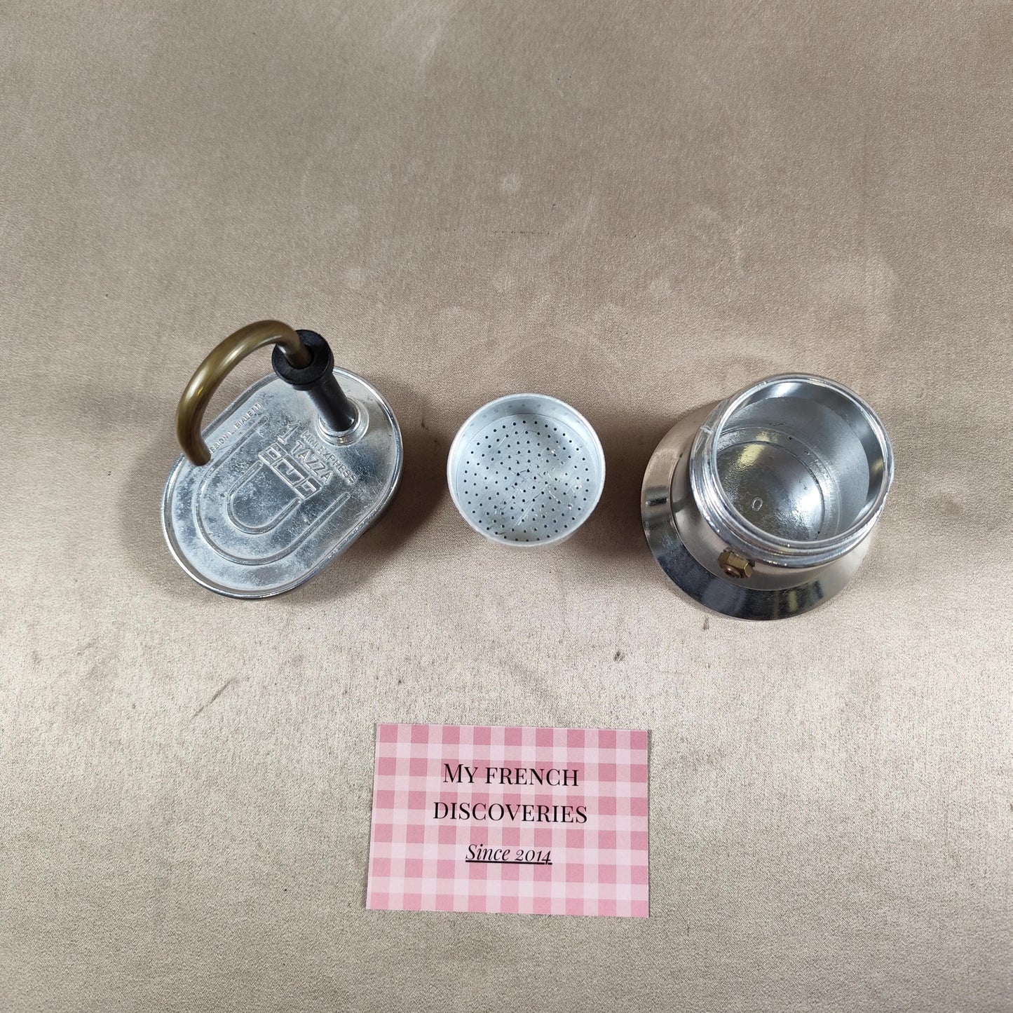 Mini cafetière italienne 1 tasse Mini Express Moka vintage aluminium