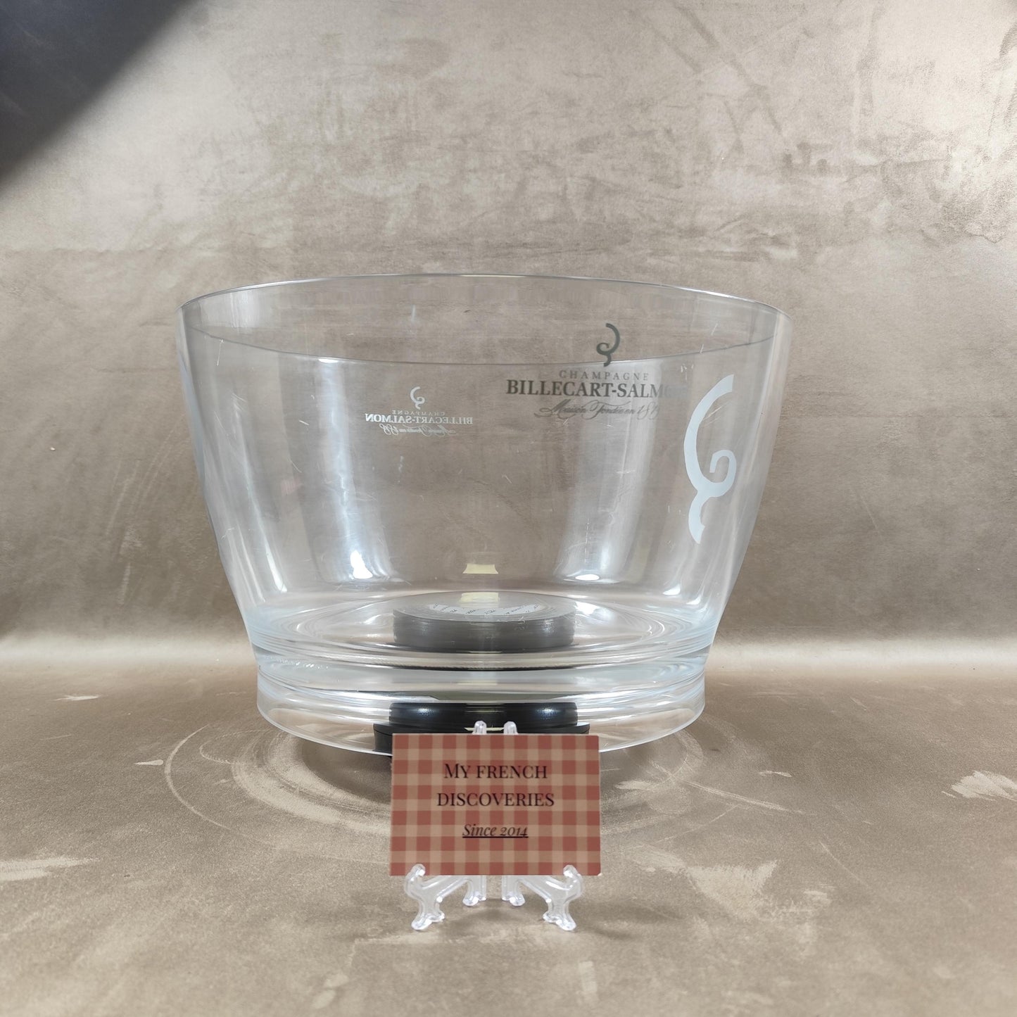 Vasque à champagne Billecart-Salmon Seau à bouteilles en plastique Grand format