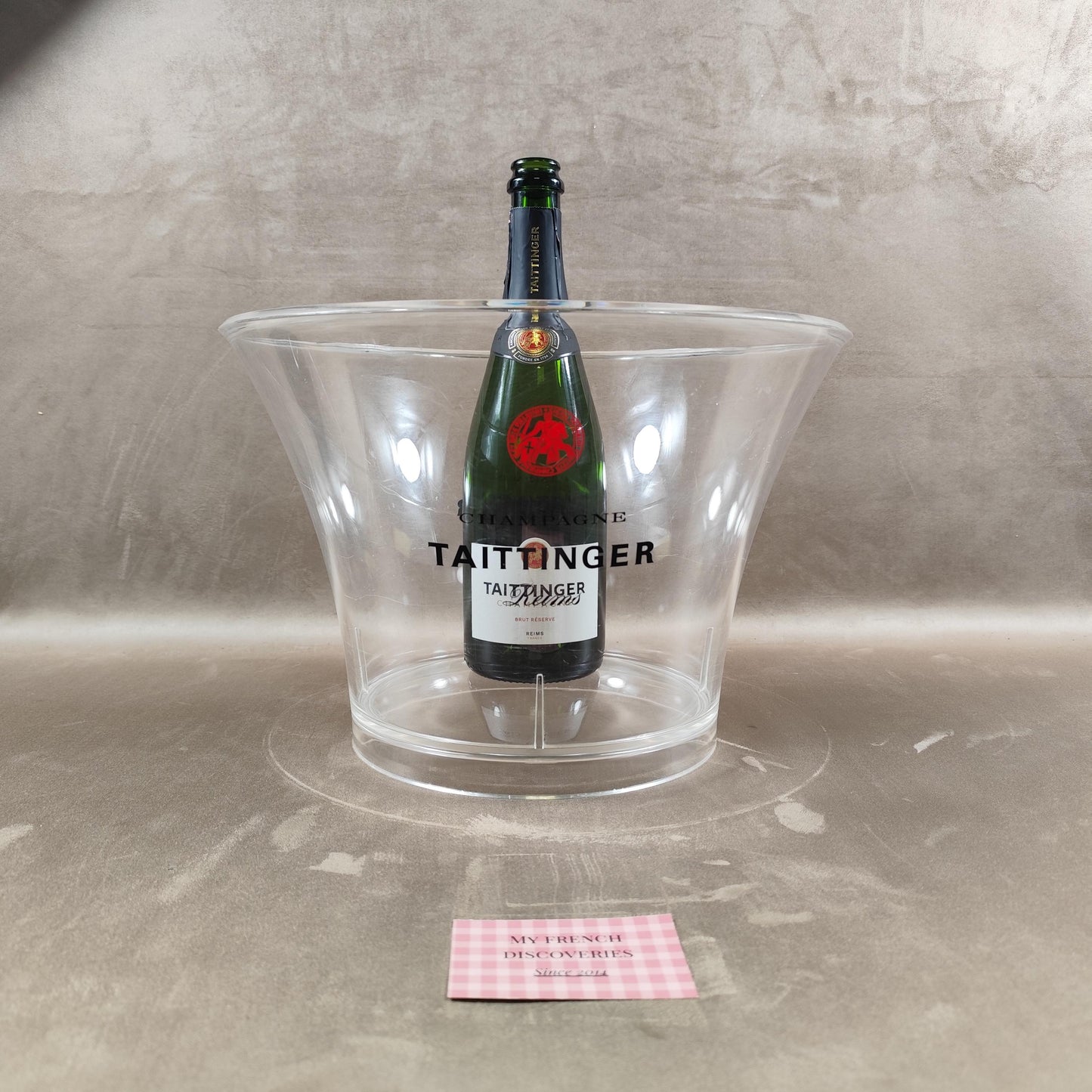 Vasque à champagne Taittinger en plastique Grand modèle 36 cm Seau à bouteilles