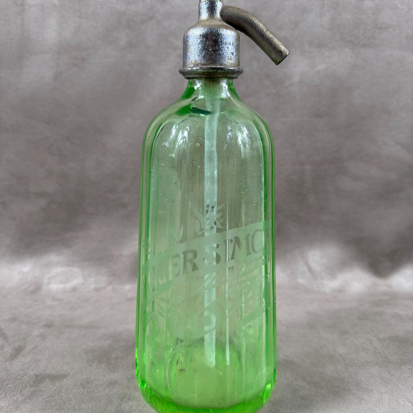 VERY RARE Vintage soda water siphon in Ouraline Gazo-Siphon lead-free pewter Made in France 1920