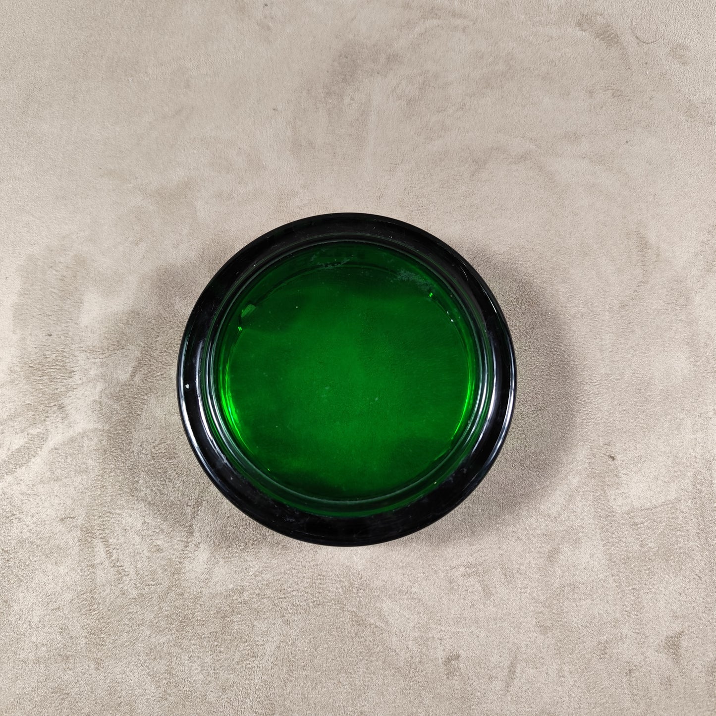 BRUT Werbeaschenbecher aus grünem Glas von Pomme Soda Francais Vintage Made in France