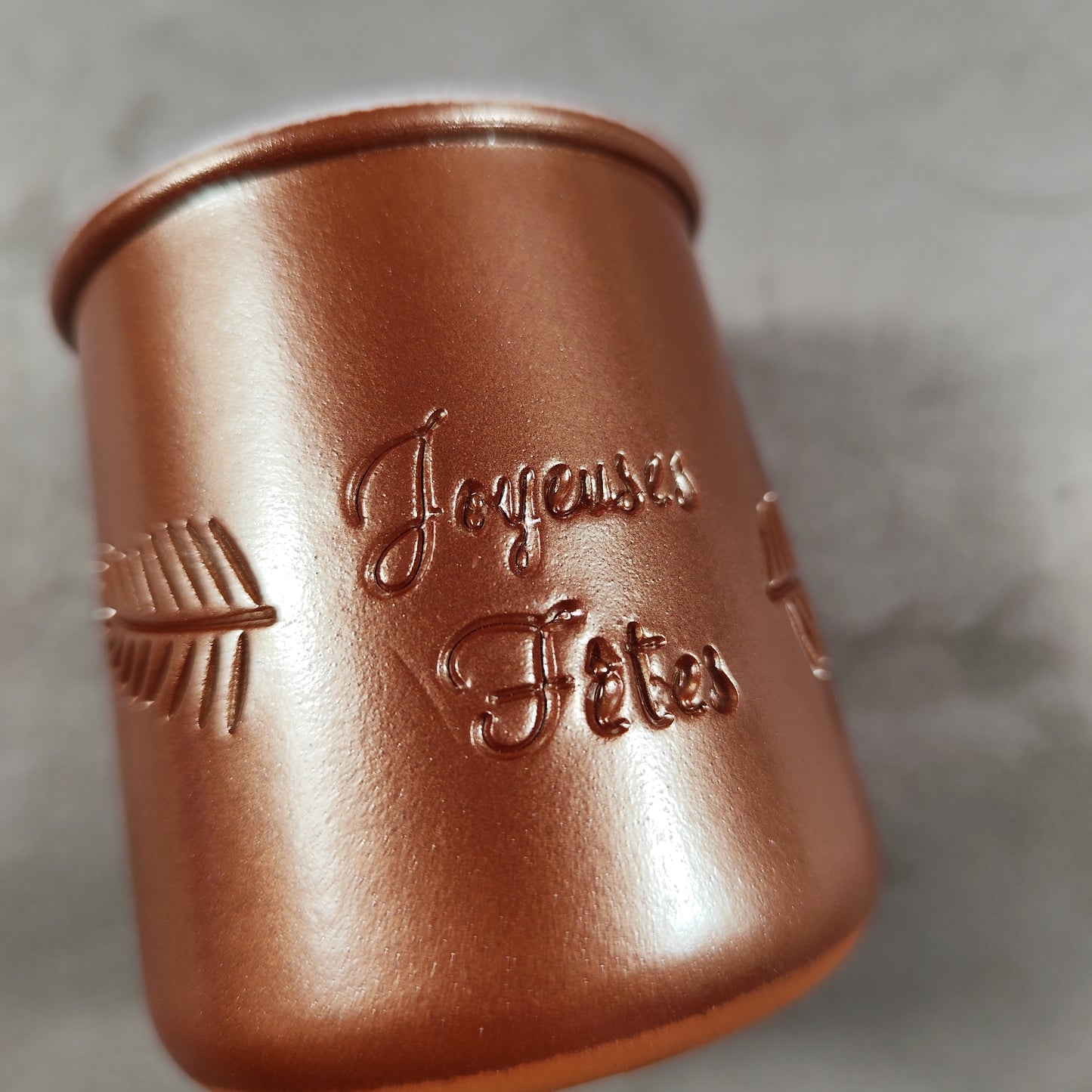 2 pot de yaourt La fermière édition spéciale " Joyeuse fêtes" pour Noël en terre cuite émaillée doré vintage made in France