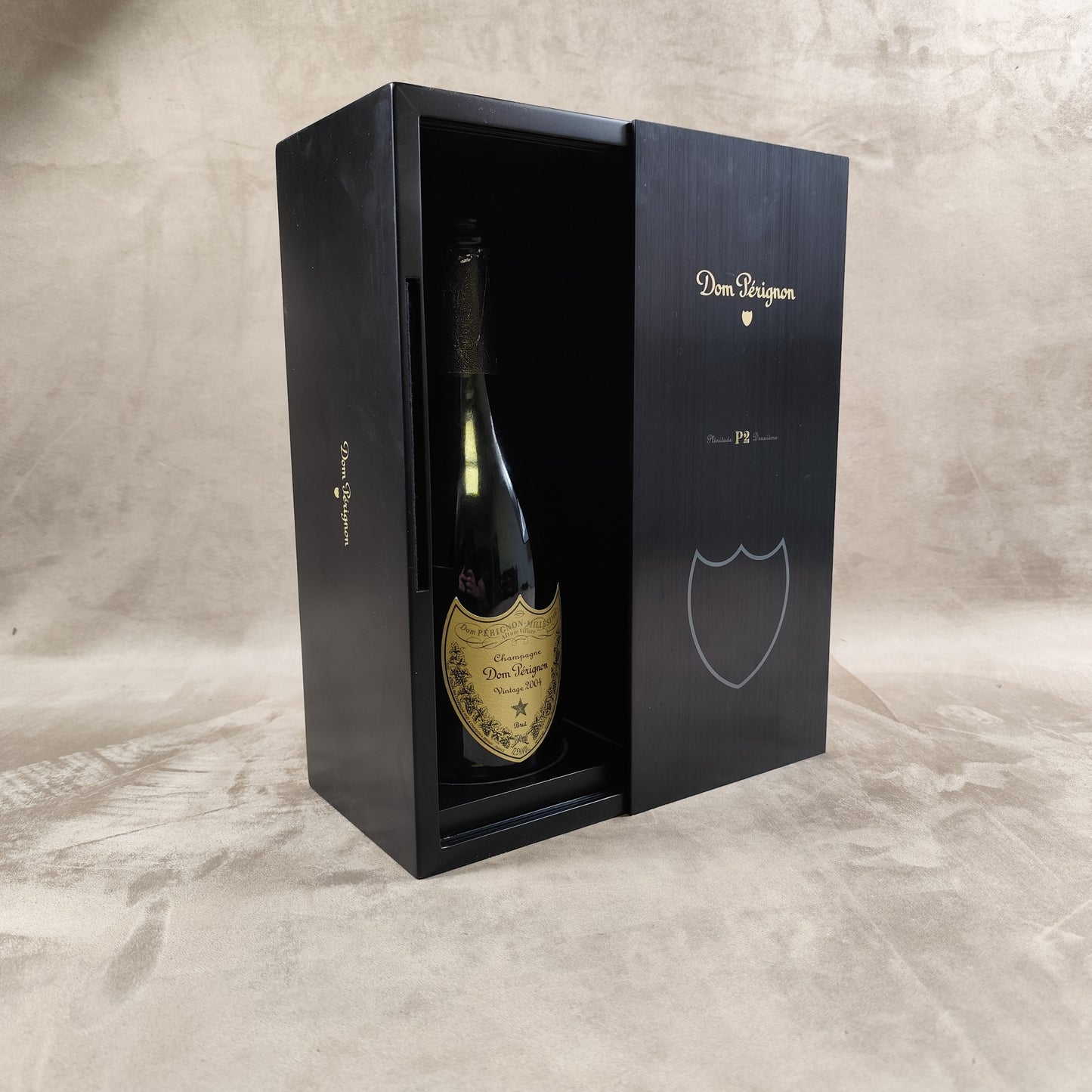 RARE Caisse en bois pour bouteilles de champagne Dom Pérignon Plénitude 2 Made in France Années 1980