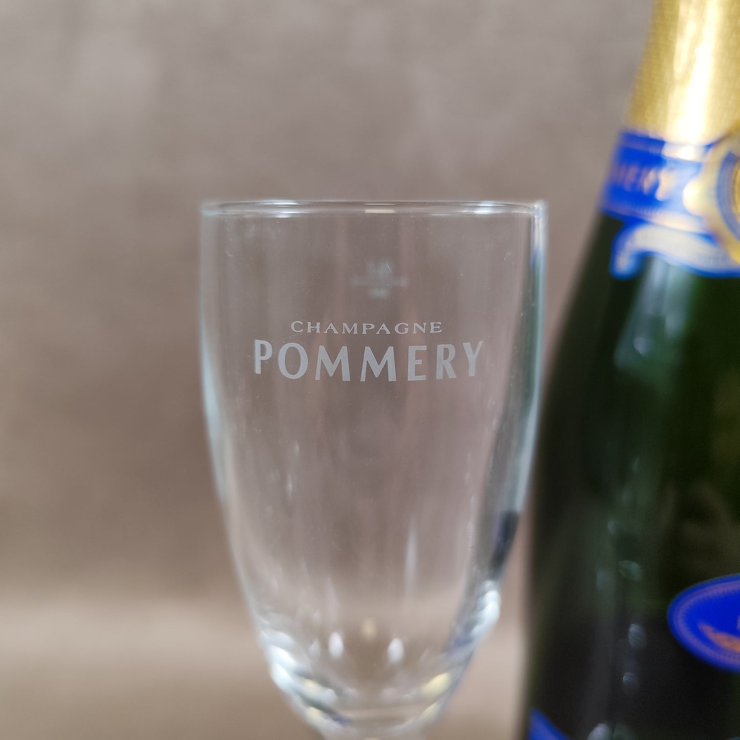 Lot de 6 flutes en verre Champagne Pommery vintage Made in France