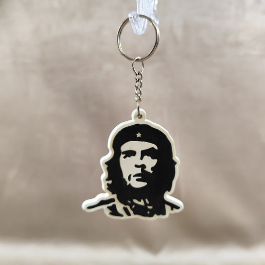 Porte clés Ernesto Che Guevara en Silicone Blanc Made in France Vintage 2000