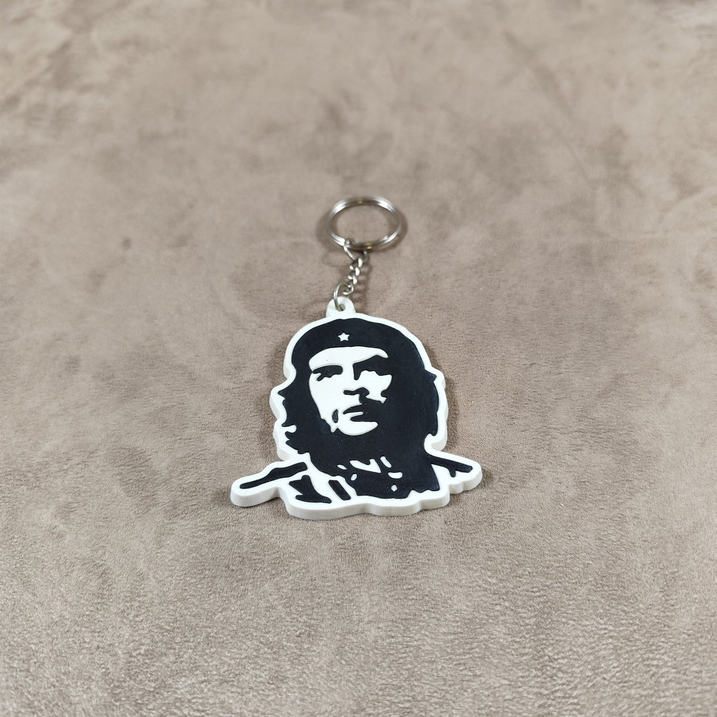 Porte clés Ernesto Che Guevara en Silicone Blanc Made in France Vintage 2000