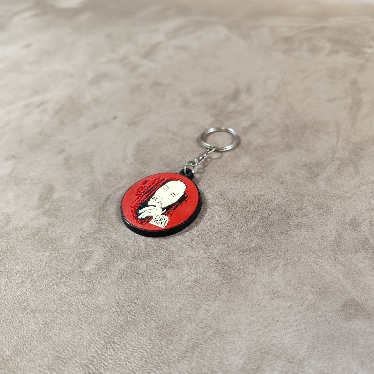 Porte clés Bob Marley en Silicone Rouge Made in France Vintage 2000
