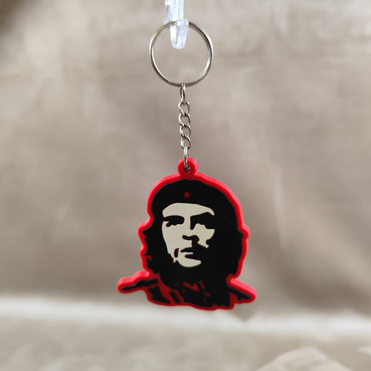Porte clés Ernesto Che Guevara en Silicone Rouge Made in France Vintage 2000
