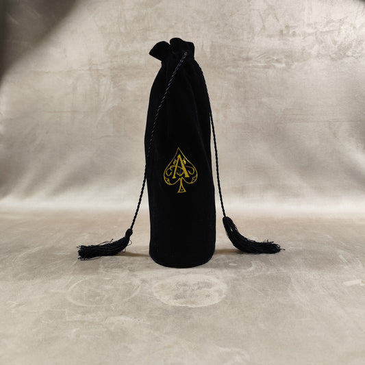 Etui à bouteille Champagne Armand de Brignac en tissu noir