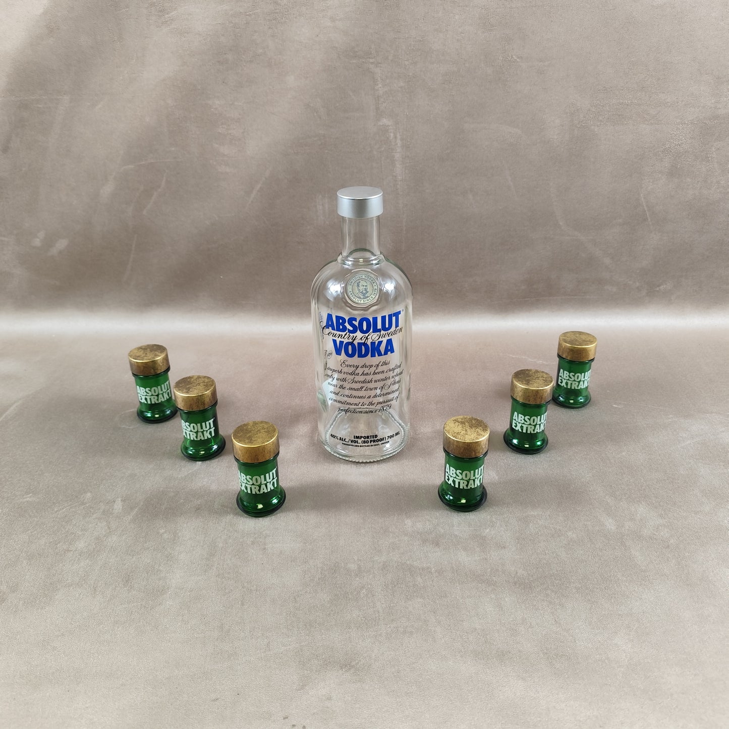 Set of 6 Absolut Extrakt Vodka Vintage Glass Spirits and Shooters