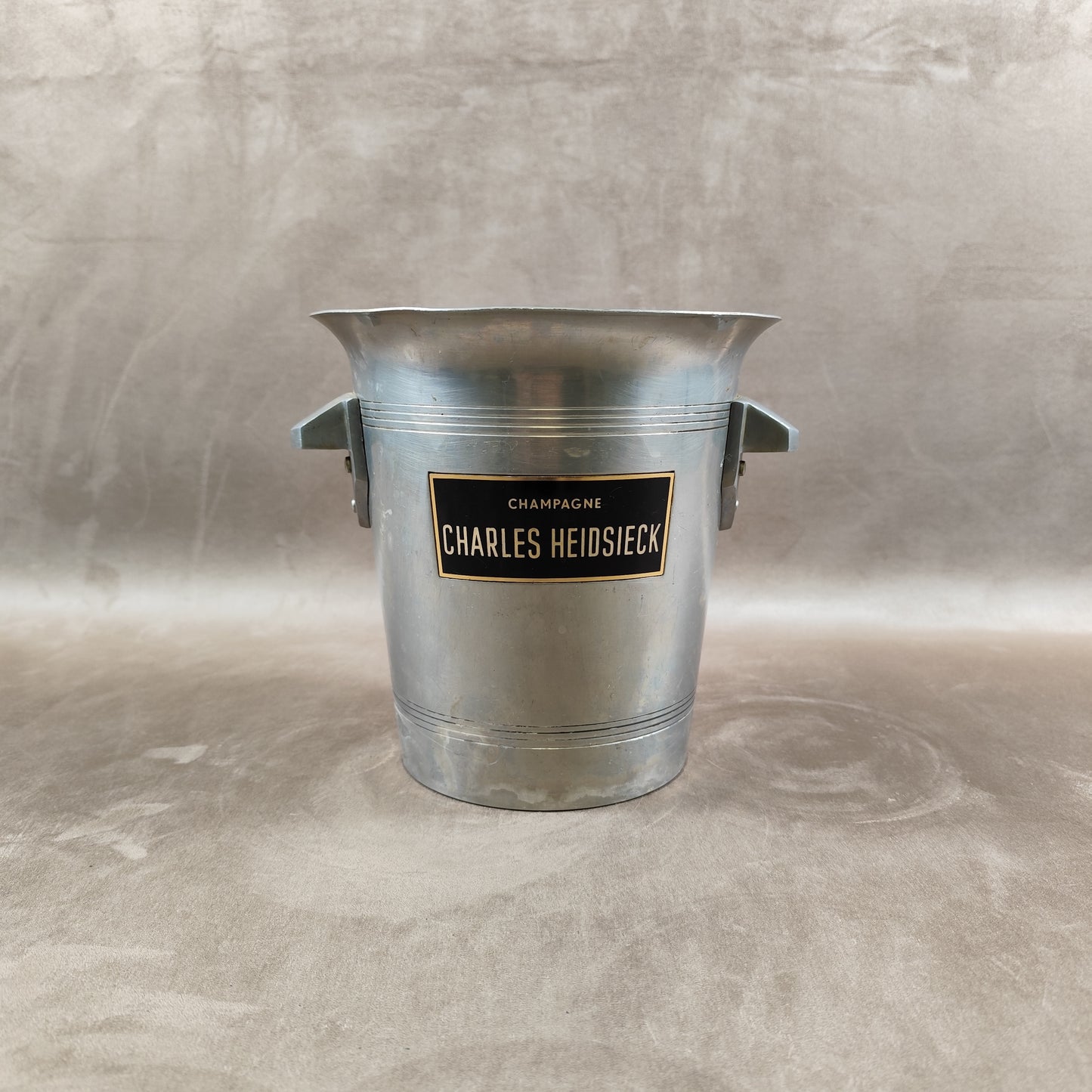 Seau à champagne Charles Heidsieck en aluminium Made in France Vintage 1980