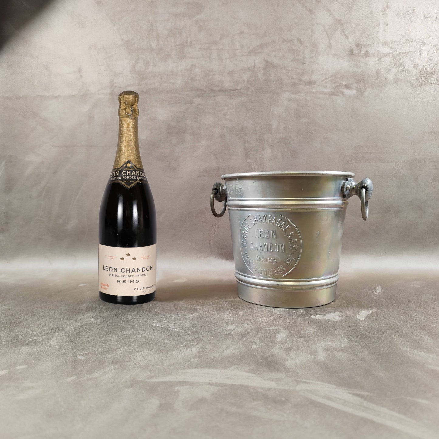 VERY RARE Leon Chandon vintage 1930 aluminum champagne bucket Made in France
