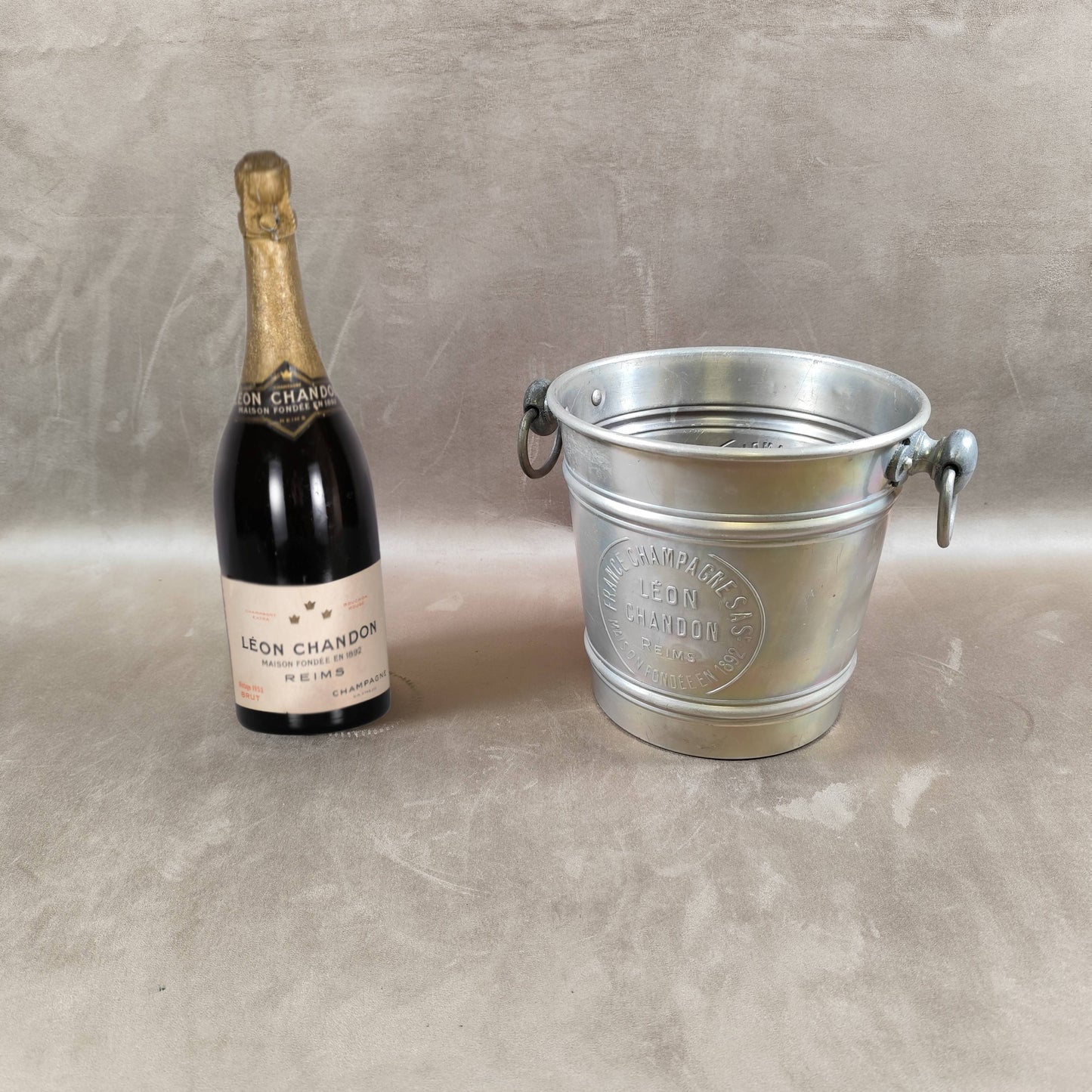 VERY RARE Leon Chandon vintage 1930 aluminum champagne bucket Made in France