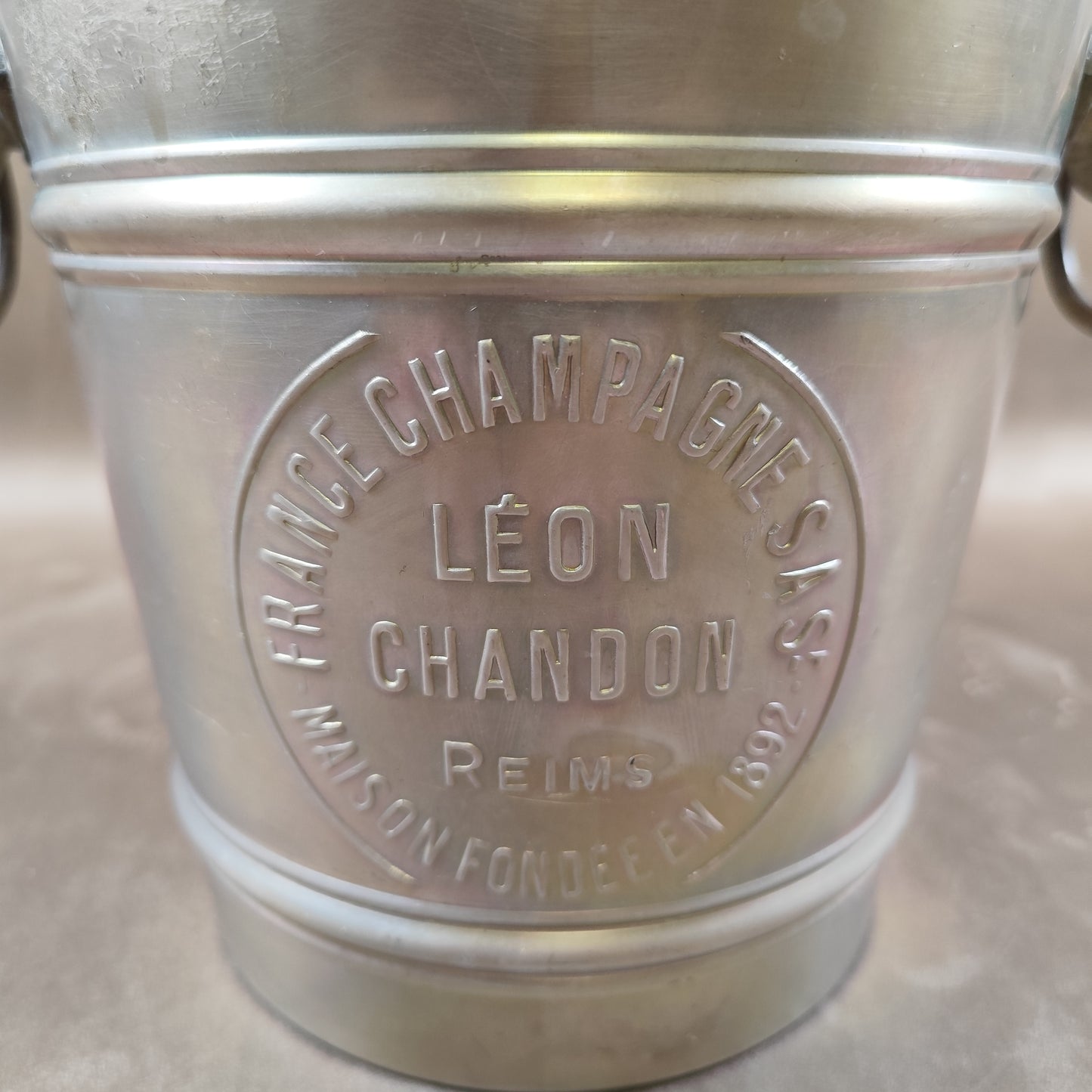VERY RARE Leon Chandon vintage 1930 aluminum champagne bucket Made in France