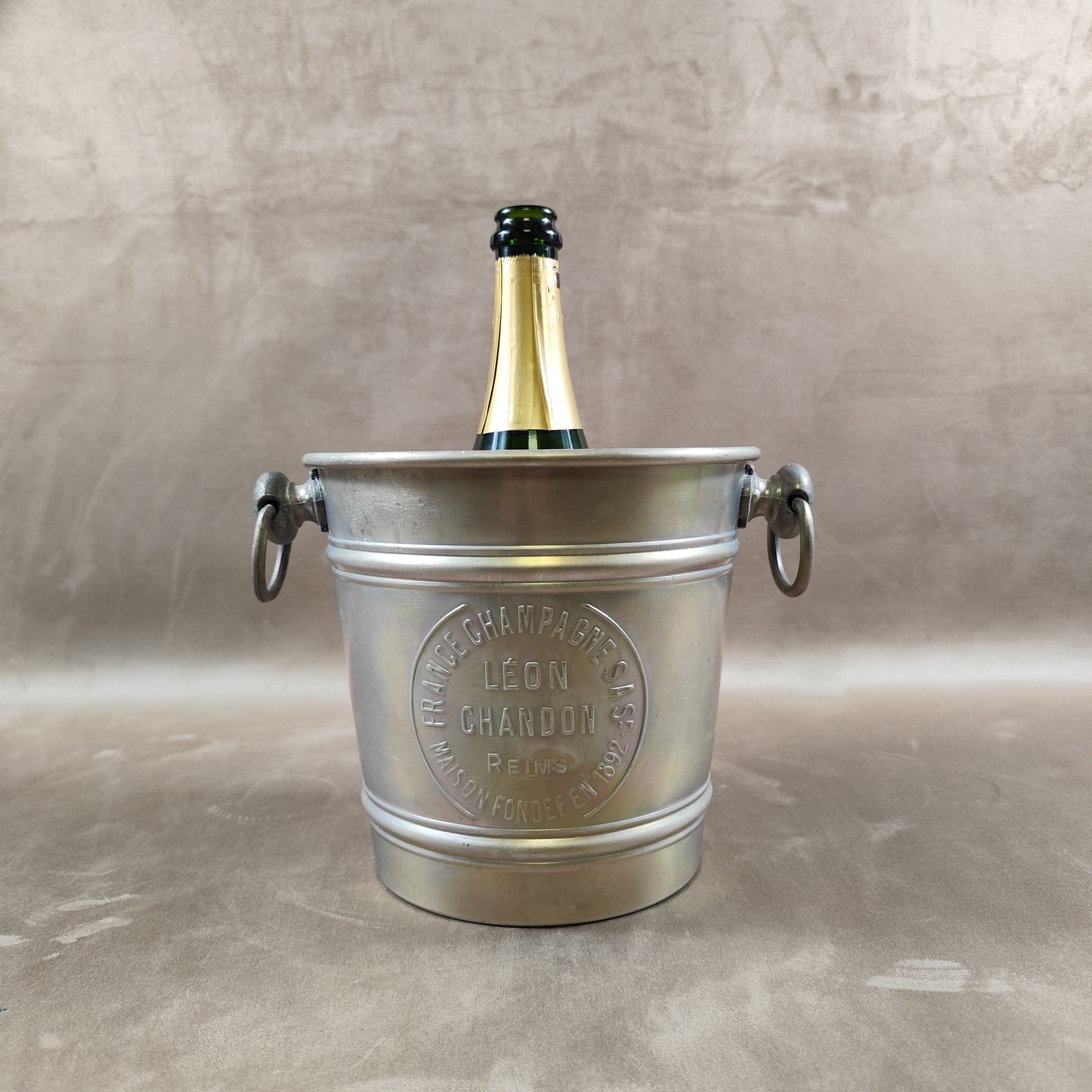 VERY RARE Leon Chandon vintage 1930 aluminum champagne bucket Made in France