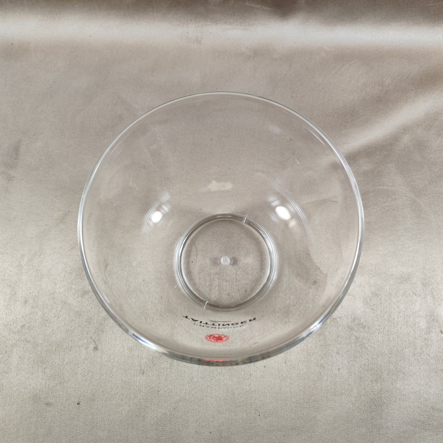 Taittinger Vintage Champagnerkühler aus transparentem Kunststoff. Hergestellt in Frankreich.