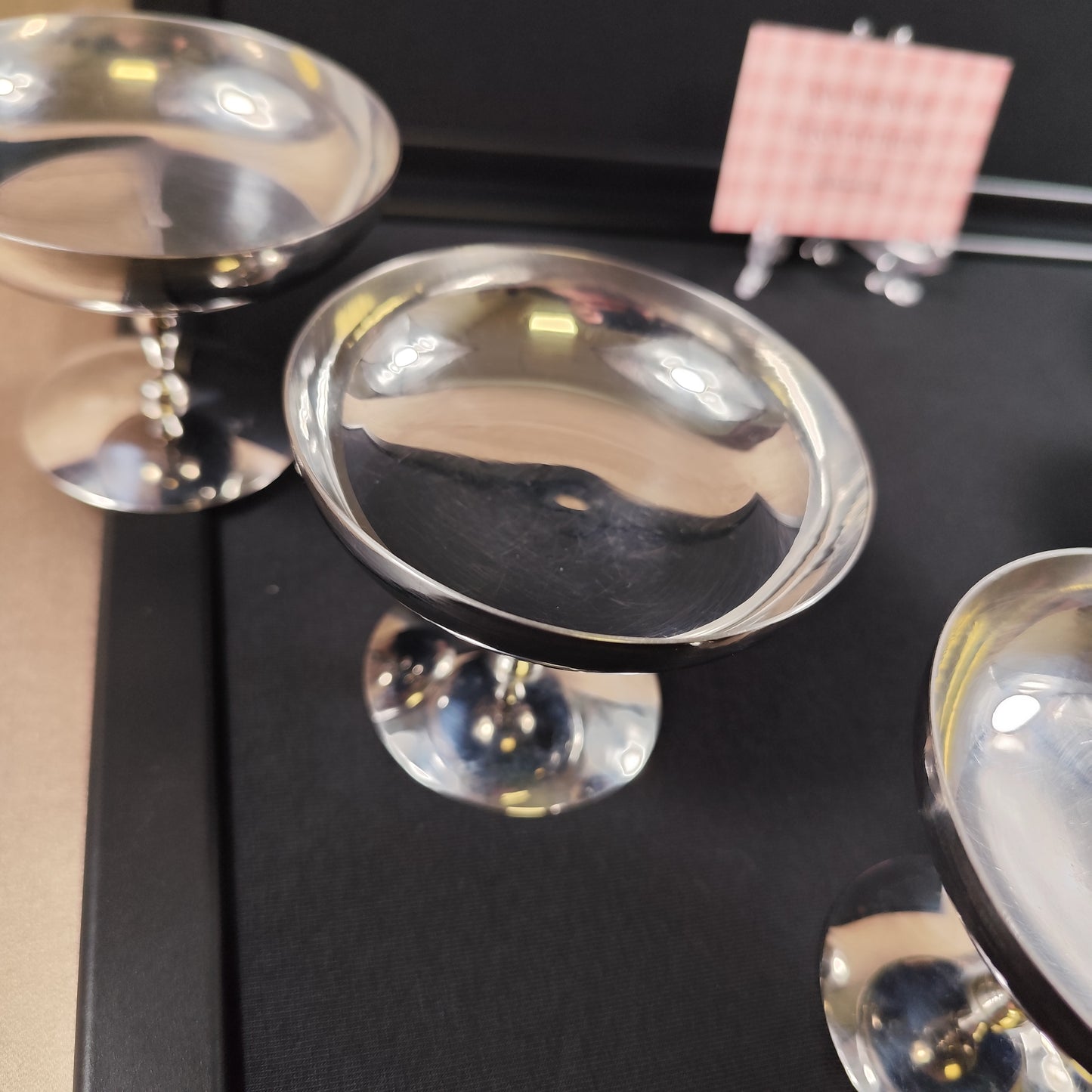Ensemble de 6 coupes à glace en inox Coupes sur pied vintage Art de la table