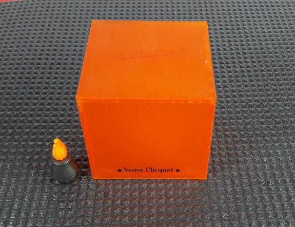Veuve Cliquot Ponsardin 1990s Light Cube Lamp