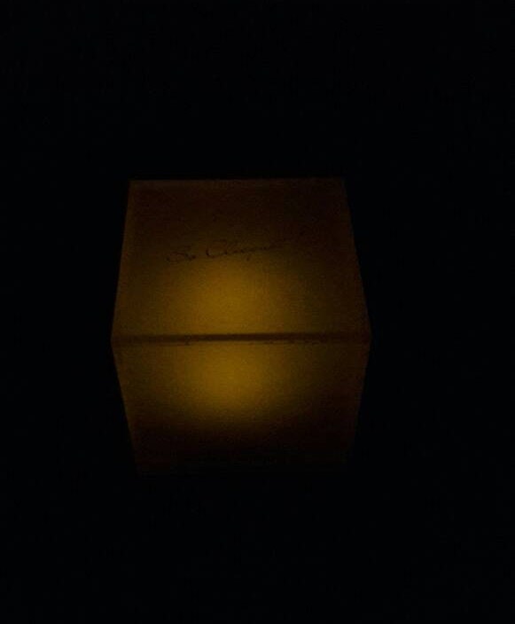 Veuve Cliquot Ponsardin 1990s Light Cube Lamp