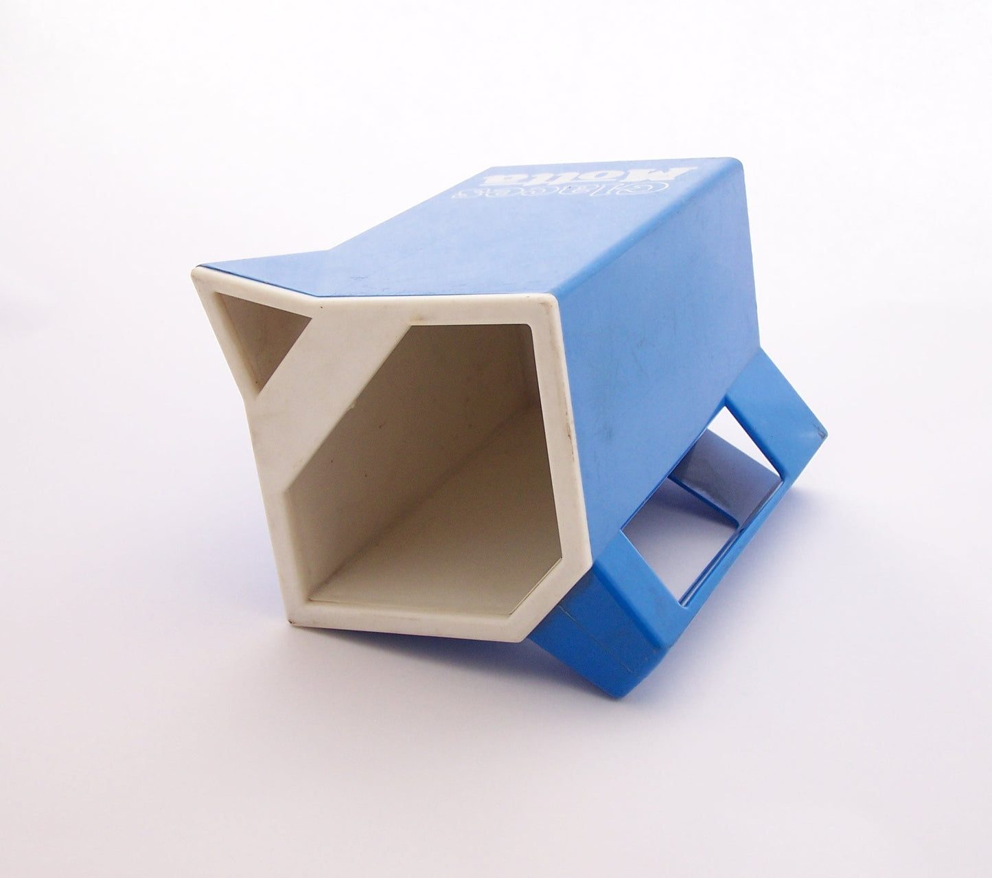 MOTTA Ice Cream Pitcher a blue plastic water pitcher with white interior BOURBON Made in France vintage retro 1970s