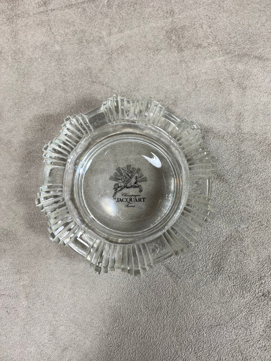 Small vintage Jacquart champagne glass ashtray Made in France