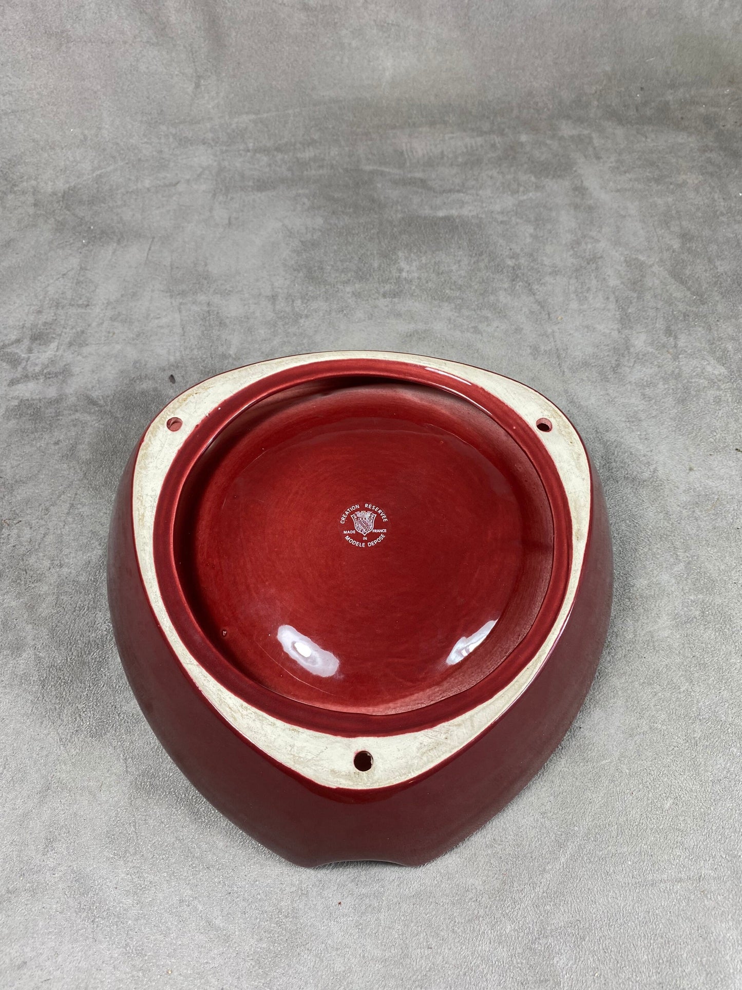 Champagne Mercier Epernay red ceramic ashtray