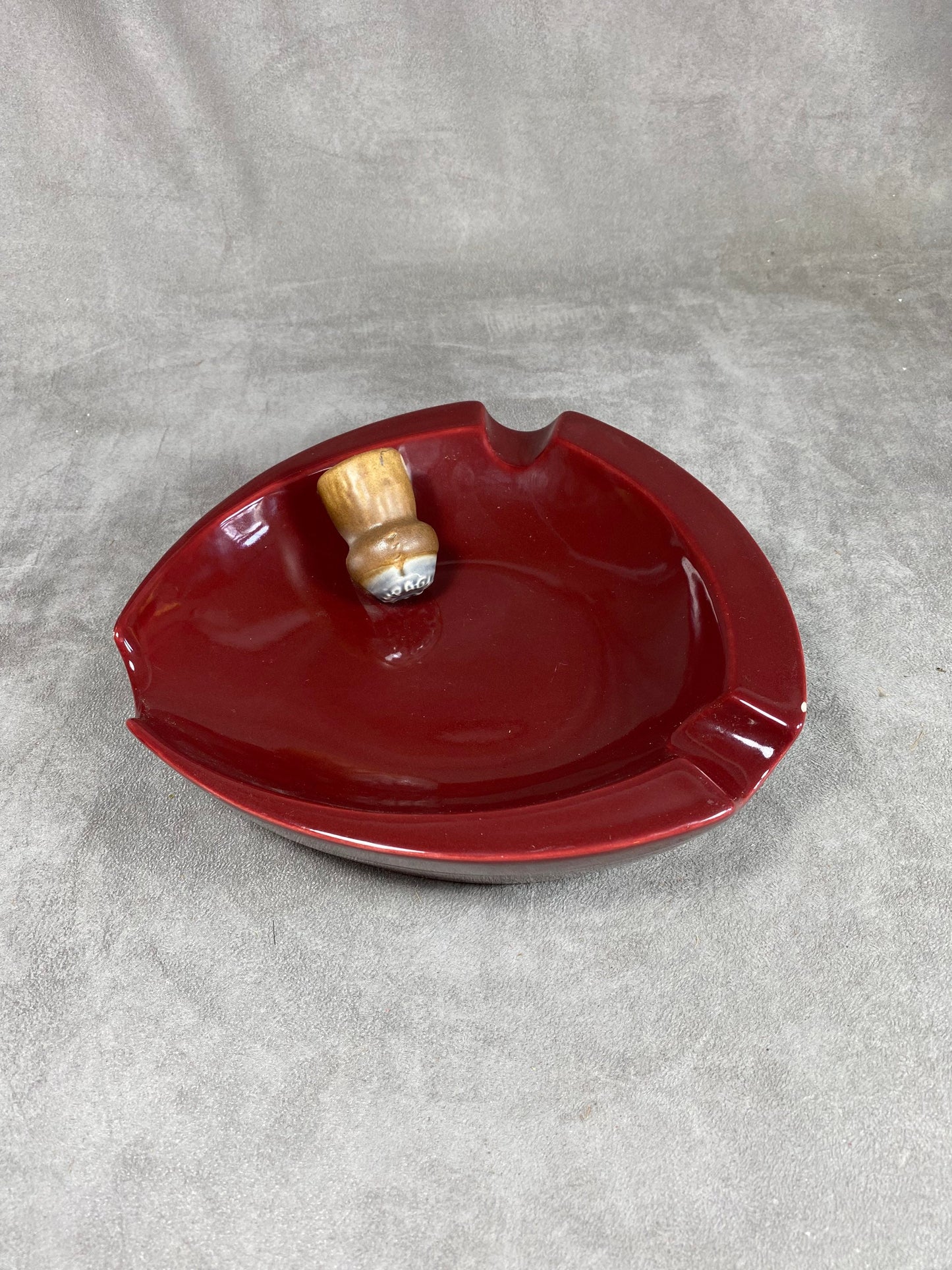 Champagne Mercier Epernay red ceramic ashtray