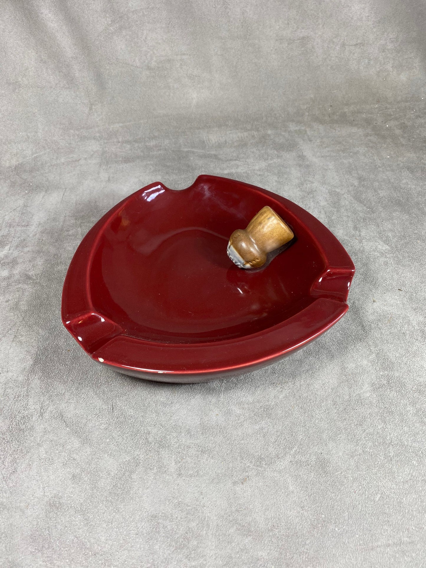 Champagne Mercier Epernay red ceramic ashtray