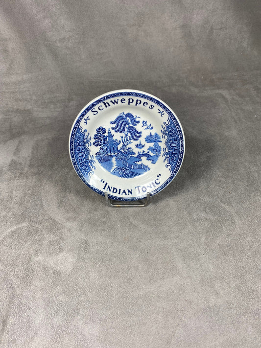 Vintage Schweppes Indian Tonic earthenware bowl, ashtray, empty pocket Made in France