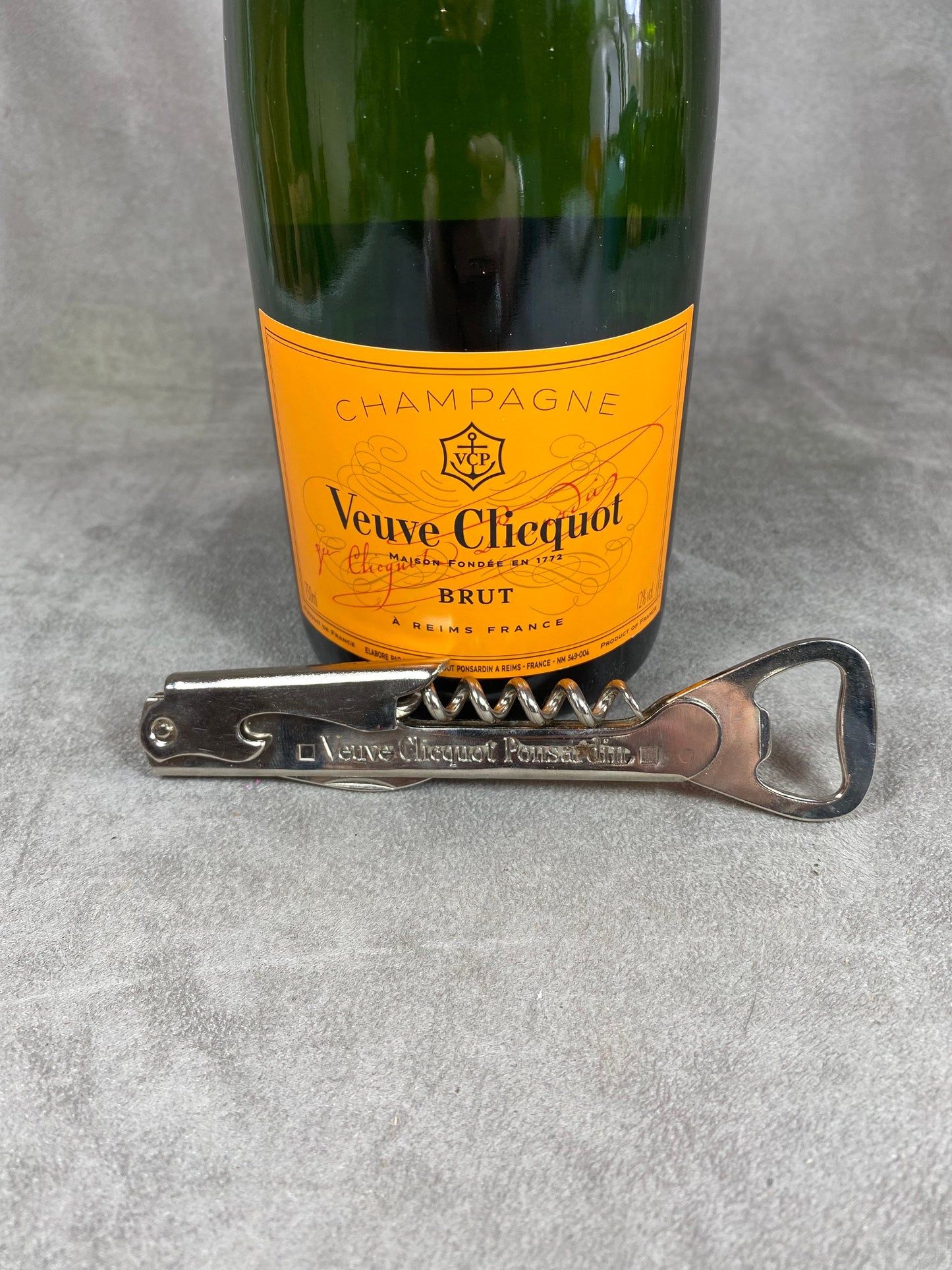 Veuve Clicquot Bottle Opener, Vintage Steel Corkscrew Made in France, Wine Collectors, French Wine