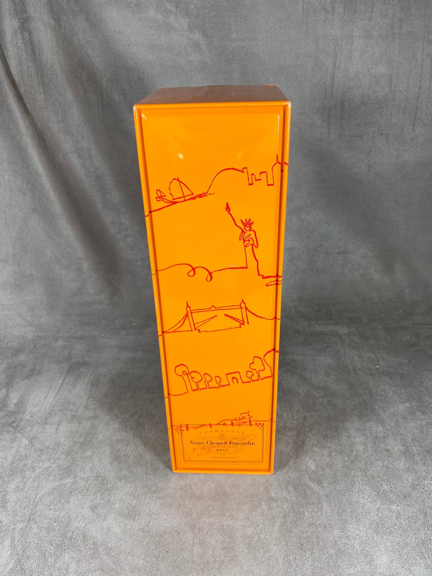 Veuve Clicquot by Florence Deygas Veuve Clicquot Ponsardin Metal Champagne Bottle Case 1990s