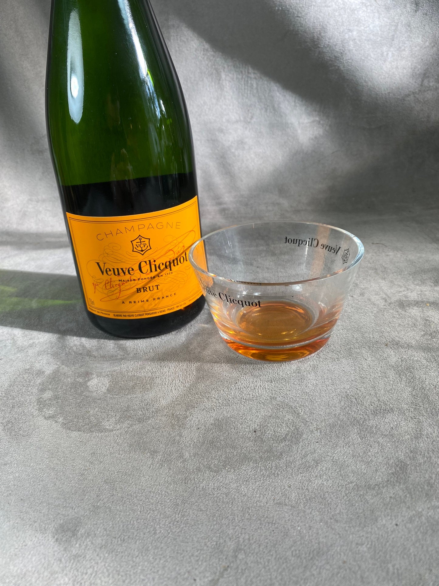 Veuve Clicquot Vintage Glas Leere Taschenschale aus der Trendy 1990er Linie