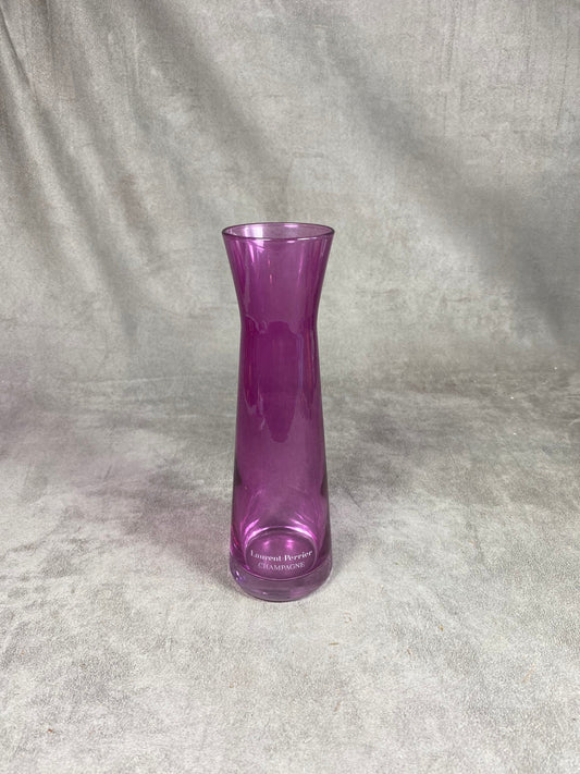Vase en verre violet Champagne Laurent-Perrier Made in france