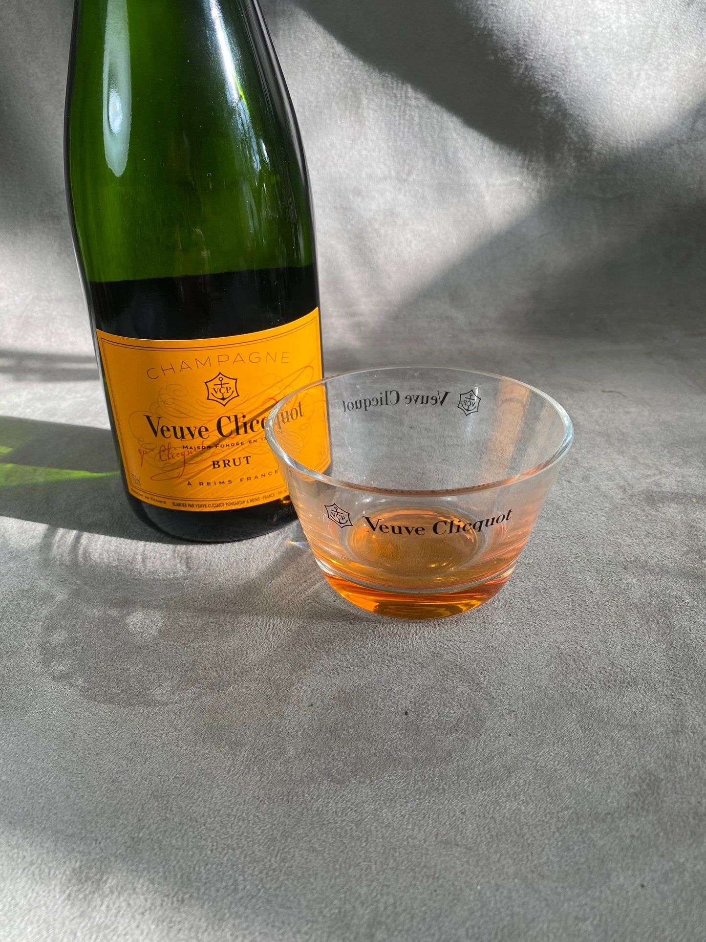 Veuve Clicquot Vintage Glas Leere Taschenschale aus der Trendy 1990er Linie